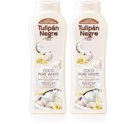 Tulipán Negro Gel de Baño Coco Pure White, 650 Mililitros (Paquete de 2)