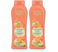 Tulipán Negro - Gel de Baño Mandarina y Lima 650 ml | Hidratación profunda con Aroma Cítrico Intenso | Frescura Duradera | Cuidado Diario Revitalizante para Todo Tipo de Piel (Paquete de 2)