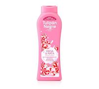 Tulipán Negro - Gel de Baño Nutritivo e Hidratante Fresa y Nata 650 ml, Irresistible Aroma