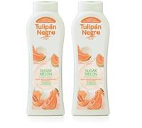 Tulipán Negro - gel de Baño Nutritivo e Hidratante Sugar Melon 650 ml, Dulce y Deliciosa Fragancia (Paquete de 2)