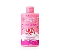 Tulipán Negro - Loción Corporal Fresa y Nata, Hidratación Intensa para Todo Tipo de Pieles, Crema Corporal con Fragancia Dulce y Cremosa, 400 ml