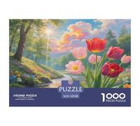 Tulipán Puzzles De 1000 Pièces Jeu Éducatif Puzzle Classique De Décoration Élégante Carton 100% Recyclé Cadeaux Pour Hommes Pour Adultes 52x38cm/1000pcs