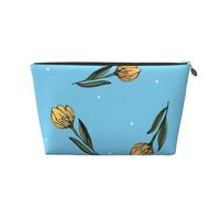 Tulipanes Amarillos Dibujados a Mano, Bolsa de artículos de tocador Bolsa de Maquillaje Bolsa de cosméticos Bolsa de artículos de tocador de Viaje portátil
