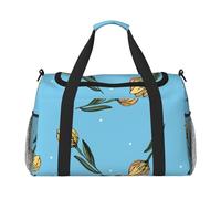 Tulipanes Amarillos Dibujados a Mano,Bolsas Deportivas, Bolsos de Viaje Deportivos Cruzados de Mano, Bolsas de Viaje de Gran Capacidad para Mujeres y Hombres.