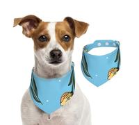 Tulipanes Amarillos Dibujados a Mano,Pañuelos de algodón para Perros, Bufandas Ajustables para Mascotas,M