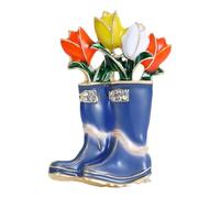 Tulipanes que marcan tendencia y broche de zapatos Accesorio de ropa de declaración única para guardarropa moderno y broche de zapatos de flores de para eventos especiales