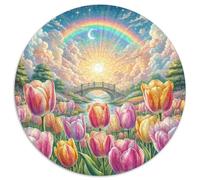 TulipánPuzzle De 1000 Piezas Redondo con para Quienes Disfrutan Retos Visuales Y Detallados 1000pcs (67.5x67.5cm)