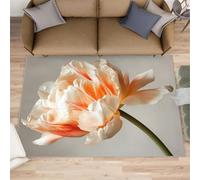 Tulips - Alfombras lavables a máquina para sala de estar, 180 x 240 cm, antideslizantes, flores de primavera, alfombra suave para decoración del hogar