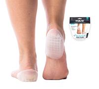 Tuli's Heavy Duty Gel Heel Cups - Plantillas de Gel para Absorción de Impactos - Fascitis Plantar, Enfermedad de Sever y Alivio del Dolor de Talón, 1 Par, Mediano