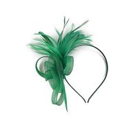 Tulle Flower Hair Hoop para mujer, elegante diadema de plumas de los años 20, no deslizante, tocado para eventos formales