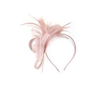 Tulle Flower Hair Hoop para mujer, elegante diadema de plumas de los años 20, no deslizante, tocado para eventos formales