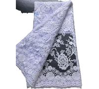 Tulle Mesh Sequince Lace Fabric White Net For Sewing Women Wedding Dresses(17 Mesh Fabric)