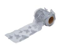 Tulle Rolls Elegant Style Three Dimensional Pattern Bright Colors Ribbon for Decorating Weddings Parties DIY Hair Accessories Polyester 8cm Width 10 Yards Length (Light Gray)