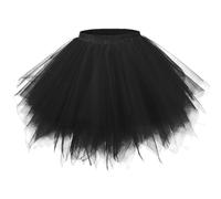 Tulle Skirt Women's Short Skirt High Waist Tutu Skirt Tul Puffy Tutu Skirt Petticoat 50s Tul Rock Enagua 50er Tulle Rock Damen, b, Waist 60-80 cm