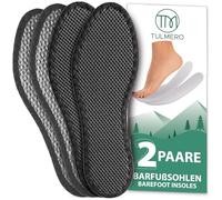 TULMERO 2 pares de plantillas, anti-transpirantes - plantillas de carbón activo contra pies sudorosos, plantillas lavables a mano, plantillas para pies frescos, talla 45