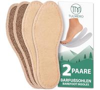 TULMERO Plantillas de zapatos suaves antitranspirantes con fibra de coco 2 pares talla 46