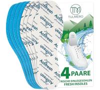 TULMERO Plantillas para zapatos pies de sudor - 4 pares de plantillas anti-sudor, suela fresca para zapatos talla 42