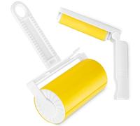 TULMERO Rodillo de pelusa de silicona reutilizable - Juego de rodillos para pelusa de animales - Viaje grande y pequeño - Rodillo de pelusa lavable - Rodillo lavable para pelo de mascotas, ropa y