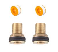 Tulov 2 unidades de 3/4 pulgadas para barril de lluvia, conexión de mamparo multifunción con juntas de goma, paso de depósito de latón, rosca de barril para grifos, barriles de agua y tanques de agua