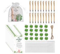 Tulov Juego de 20 bolígrafos de la suerte, bolígrafo de madera, regalo de agradecimiento para amigos, pequeños regalos para profesores, estudiantes