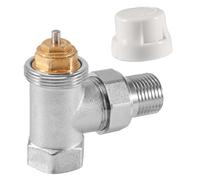 Tulov Válvula termostática G1/2, latón de 1/2 pulgadas, rosca de retorno, válvula de paso de 1/2 pulgadas con conexión roscada, válvula de calefacción, válvula de radiador, válvula de regla de