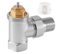 Tulov Válvula termostática G1/2, válvula de paso de 1/2 pulgadas, rosca de retorno con conexión roscada, válvula de calefacción, válvula de radiador, cabezal termostático de regla de temperatura para