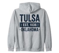 Tulsa Oklahoma EST. 1836 Orgullo Vintage de la Ciudad Natal Sudadera con Capucha