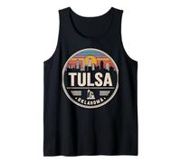 Tulsa Oklahoma USA City Travel Diseño Urbano Camiseta sin Mangas