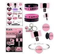 Tulufanskrr Blackpink Fanartikel Fans Set de regalo para Blink, Blackpink Merch Kpop Merchandise Geschenke Set Schlüsselbund Silikonarmbänder Handyhalterung Aufkleber