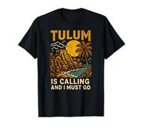 Tulum Is Calling I Must Go Vintage Women's Beach Life Camiseta