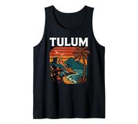 Tulum México Retro Beach Travel Influencer Modelo Maya Camiseta sin Mangas