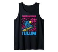 Tulum México Saludos Desde Tulum Vintage Womens Beach Life Camiseta sin Mangas
