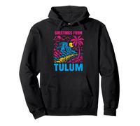 Tulum México Saludos Desde Tulum Vintage Womens Beach Life Sudadera con Capucha