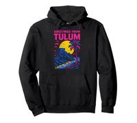Tulum México Saludos Desde Tulum Vintage Womens Beach Life Sudadera con Capucha