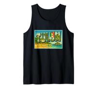 Tulum México Vintage Travel Souvenir Poster Art Graphic Camiseta sin Mangas