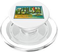Tulum México Vintage Travel Souvenir Poster Art Graphic PopSockets PopGrip para MagSafe