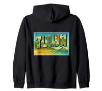Tulum México Vintage Travel Souvenir Poster Art Graphic Sudadera con Capucha