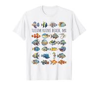 Tulum Ruinas Playa México Colorido Pez Diseño Camiseta