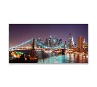 Tulup Cuadro Lienzo 140x70cm - Moderno Decorativos para Pared Pintura Impresión Canvas Artística Imagen Gráfica - Puente De Arquitectura Ciudad