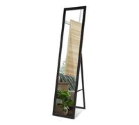 Tulup Espejo de Pie 36x156 cm Marco de Madera MDF para el Salón, Vestidor, Comedor y Dormitorio con Soporte Decoración del Hogar Minimalista y Moderno Cuerpo Entero Autoportante Rectángulo