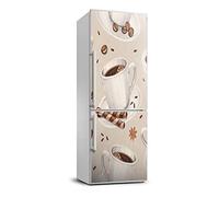Tulup Etiqueta Engomada Del Refrigerador Película Autoadhesiva 70x190 cm Cubierta Del Refrigerador Cubierta Pegatinas Pared Decoración Sala de Estar Cocina - taza de café