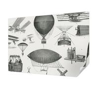 Tulup Fotomural Adhesivo 108x146 cm Resistente a las Manchas para Dormitorio, Sala de Estar e Recibidor Autoadhesivo Moderna Decoración de Pared Fotográfico - Historia de la aviación