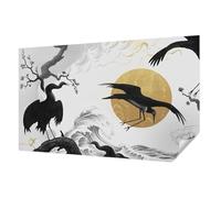 Tulup Papel Pintado Autocolante 416x254 cm Moderna Decoración de Pared para Dormitorio, Sala de Estar e Recibidor Autoadhesivo Fotográfico Resistente a las Manchas - Grullas negras