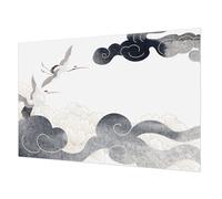 Tulup Papel Pintado en Fliselina 104x70 cm Cola Incluida Moderna Decoración de Pared Fácil Limpieza Fotográfico para Dormitorio, Sala de Estar e Recibidor - Grullas en vuelo