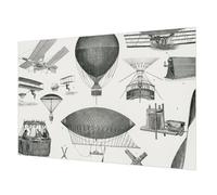 Tulup Papel Pintado en Fliselina 152x104 cm Fácil Limpieza para Dormitorio, Sala de Estar e Recibidor Cola Incluida Moderna Decoración de Pared Fotográfico - Historia de la aviación