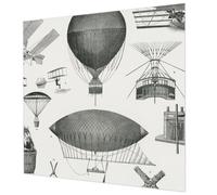 Tulup Papel Pintado en Fliselina 250x250 cm Fácil Limpieza para Dormitorio, Sala de Estar e Recibidor Cola Incluida Moderna Decoración de Pared Fotográfico - Historia de la aviación