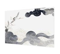 Tulup Papel Pintado en Fliselina 312x219 cm Cola Incluida Moderna Decoración de Pared Fácil Limpieza Fotográfico para Dormitorio, Sala de Estar e Recibidor - Grullas en vuelo