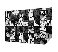 Tulup Papel Pintado Vintage 152x104 cm Resistente a las Manchas para Dormitorio, Sala de Estar e Recibidor Autoadhesivo Moderna Decoración de Pared Fotográfico - Dibujando el caos