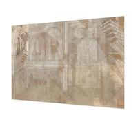 Tulup Papel Pintado Vintage 312x219 cm Fotográfico Cola Incluida para Dormitorio, Sala de Estar e Recibidor Fácil Limpieza Moderna Decoración de Pared - Adornos históricos