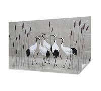 Tulup Papel Tapiz Paredes 416x254 cm Fotográfico Autoadhesivo para Dormitorio, Sala de Estar e Recibidor Resistente a las Manchas Moderna Decoración de Pared - Una bandada de grullas